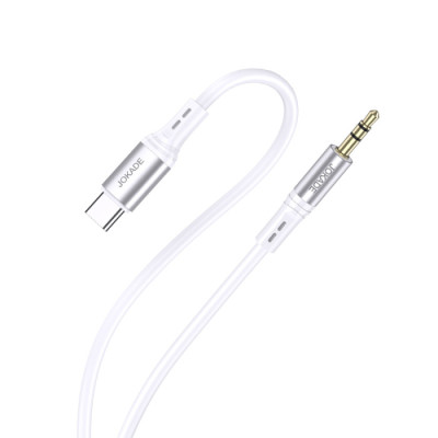 AUX кабель Jokade JA106 LINGYUE silicone (3.5мм to Type-C) 1m- білий