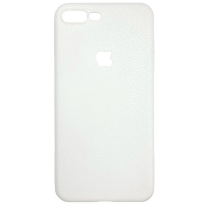 Накладка для iPhone 7 Plus полеуретанова, під шкіру, з вирізаним логотипом- білий Накладка для iPhone 7 Plus полеуретанова, під шкіру, з вирізаним логотипом- білий
