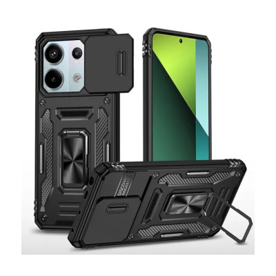 Протиударний чохол Camshield Army Ring для Xiaomi Redmi Note 13 4G- чорний Протиударний чохол Camshield Army Ring для Xiaomi Redmi Note 13 4G- чорний