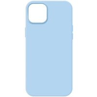 Накладка (з мікрофіброю) NO LOGO with Magnetic для iPhone 13- бузково блакитний