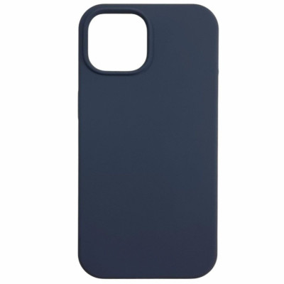 Накладка (з мікрофіброю) NO LOGO with Magnetic для iPhone 13- темно-синій Накладка (з мікрофіброю) NO LOGO with Magnetic для iPhone 13- темно-синій