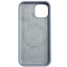 Накладка (з мікрофіброю) NO LOGO with Magnetic для iPhone 16- бузково блакитний