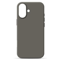 Накладка (з мікрофіброю) NO LOGO with Magnetic для iPhone 16- темно-сірий