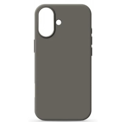 Накладка (з мікрофіброю) NO LOGO with Magnetic для iPhone 16- темно-сірий Накладка (з мікрофіброю) NO LOGO with Magnetic для iPhone 16- темно-сірий
