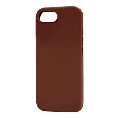 Накладка (з мікрофіброю) NO LOGO with Magnetic для iPhone 16e / 17e- коричневий Накладка (з мікрофіброю) NO LOGO with Magnetic для iPhone 16e / 17e- коричневий