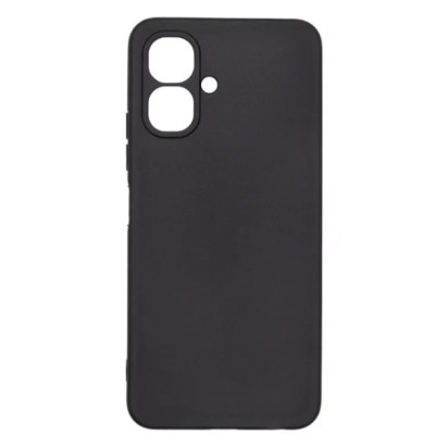 Накладка (з мікрофіброю) GETMAN Liquid Silk Full Camera для Infinix Smart 10- чорний