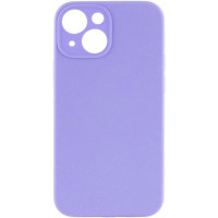 Накладка (з мікрофіброю) NO LOGO Silk Full Camera для iPhone 13- бузковий