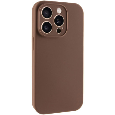 Накладка (з мікрофіброю) NO LOGO Silk Full Camera для iPhone 14 Pro- коричневий Накладка (з мікрофіброю) NO LOGO Silk Full Camera для iPhone 14 Pro- коричневий