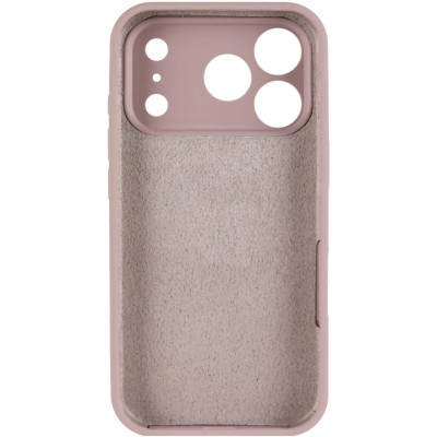 Накладка (з мікрофіброю) NO LOGO Silk Full Camera для iPhone 17 Pro Max- рожевий пісок