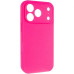 Накладка (з мікрофіброю) NO LOGO Silk Full Camera для iPhone 17 Pro Max- яскраво-рожевий