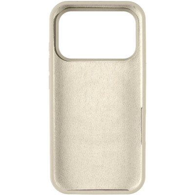 Накладка (з мікрофіброю) NO LOGO Silk Full Protective для iPhone 17 Pro Max- античний білий