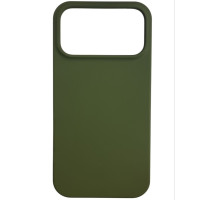 Накладка (з мікрофіброю) NO LOGO Silk Full Protective для iPhone 17 Pro Max- оливковий