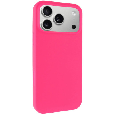 Накладка (з мікрофіброю) NO LOGO Silk Full Protective для iPhone 17 Pro Max- яскраво-рожевий Накладка (з мікрофіброю) NO LOGO Silk Full Protective для iPhone 17 Pro Max- яскраво-рожевий