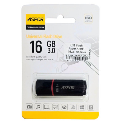 USB Flash Aspor AR011 16GB- чорний