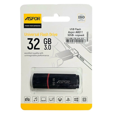USB Flash Aspor AR011 32GB- чорний
