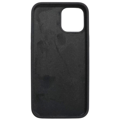 Накладка (з мікрофіброю) NO LOGO для iPhone 12 Pro Max- чорний