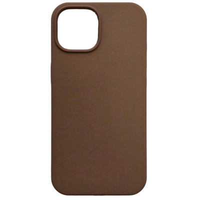 Накладка (з мікрофіброю) NO LOGO для iPhone 13- коричневий Накладка (з мікрофіброю) NO LOGO для iPhone 13- коричневий