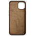 Накладка (з мікрофіброю) NO LOGO для iPhone 13- коричневий