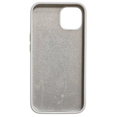 Накладка (з мікрофіброю) NO LOGO для iPhone 13- білий