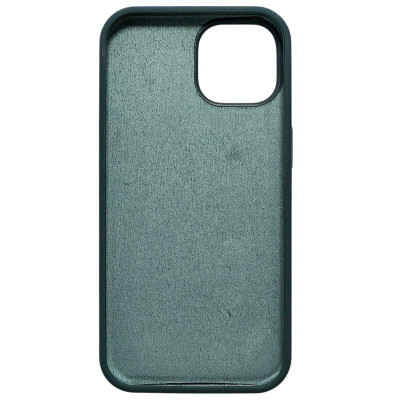 Накладка (з мікрофіброю) NO LOGO для iPhone 13- зелена трава