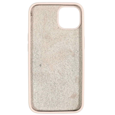 Накладка (з мікрофіброю) NO LOGO для iPhone 13- пудровий