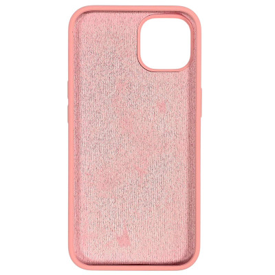 Накладка (з мікрофіброю) NO LOGO для iPhone 13- рожевий