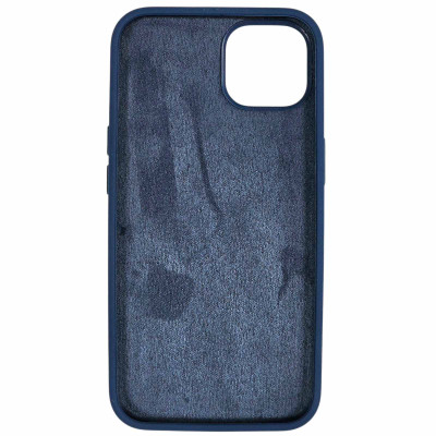 Накладка (з мікрофіброю) NO LOGO для iPhone 13- чорничний