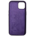 Накладка (з мікрофіброю) NO LOGO для iPhone 13- чорна бузина