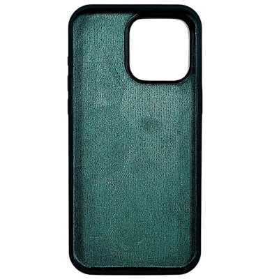 Накладка (з мікрофіброю) NO LOGO для iPhone 13 Pro- зелена трава