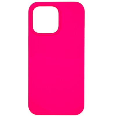 Накладка (з мікрофіброю) NO LOGO для iPhone 13 Pro Max- яскраво-рожевий Накладка (з мікрофіброю) NO LOGO для iPhone 13 Pro Max- яскраво-рожевий