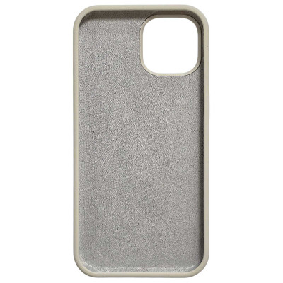 Накладка (з мікрофіброю) NO LOGO для iPhone 14- античний білий