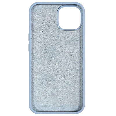 Накладка (з мікрофіброю) NO LOGO для iPhone 14- бузково блакитний