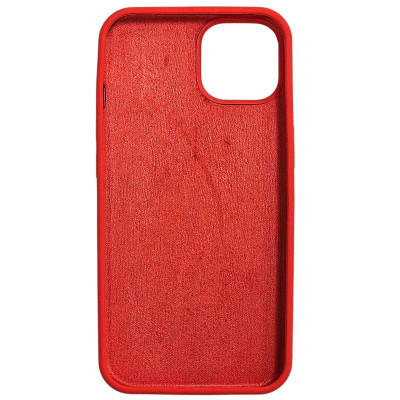 Накладка (з мікрофіброю) NO LOGO для iPhone 14- червоний