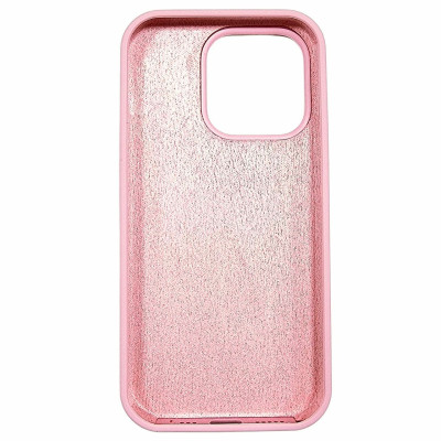 Накладка (з мікрофіброю) NO LOGO для iPhone 14 Pro- світло-рожевий