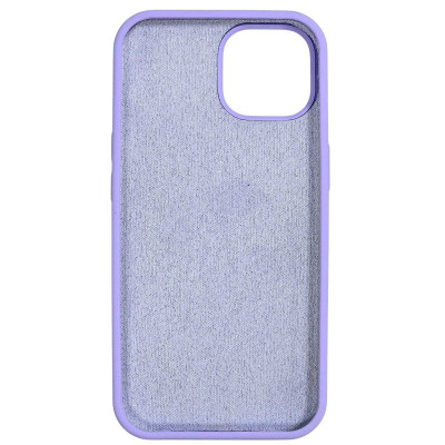 Накладка (з мікрофіброю) NO LOGO для iPhone 15- бузковий