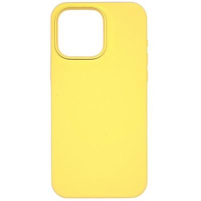 Накладка (з мікрофіброю) NO LOGO для iPhone 15 Pro Max- жовтий Накладка (з мікрофіброю) NO LOGO для iPhone 15 Pro Max- жовтий