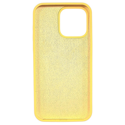 Накладка (з мікрофіброю) NO LOGO для iPhone 15 Pro Max- жовтий