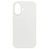 Накладка (з мікрофіброю) NO LOGO для iPhone 16- білий