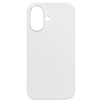 Накладка (з мікрофіброю) NO LOGO для iPhone 16- білий Накладка (з мікрофіброю) NO LOGO для iPhone 16- білий