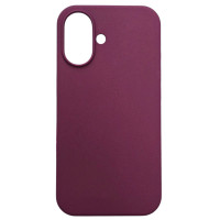 Накладка (з мікрофіброю) NO LOGO для iPhone 16- марсала