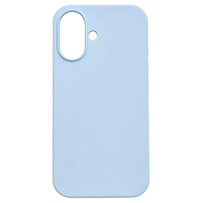 Накладка (з мікрофіброю) NO LOGO для iPhone 16- бузково блакитний Накладка (з мікрофіброю) NO LOGO для iPhone 16- бузково блакитний