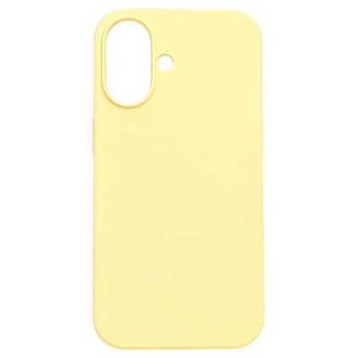 Накладка (з мікрофіброю) NO LOGO для iPhone 16- світло-жовтий Накладка (з мікрофіброю) NO LOGO для iPhone 16- світло-жовтий