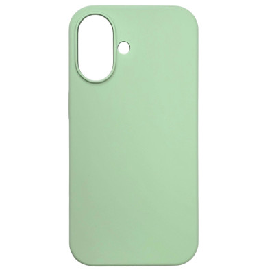Накладка (з мікрофіброю) NO LOGO для iPhone 16- фісташковий Накладка (з мікрофіброю) NO LOGO для iPhone 16- фісташковий
