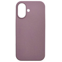 Накладка (з мікрофіброю) NO LOGO для iPhone 16- ліловий