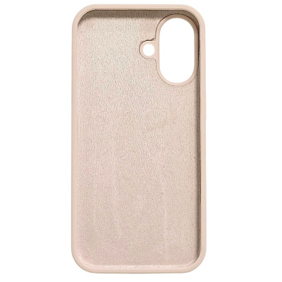 Накладка (з мікрофіброю) NO LOGO для iPhone 16- рожевий пісок