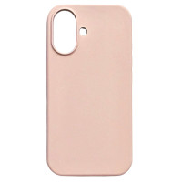 Накладка (з мікрофіброю) NO LOGO для iPhone 16- рожевий пісок