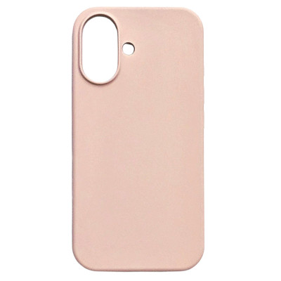Накладка (з мікрофіброю) NO LOGO для iPhone 16- рожевий пісок Накладка (з мікрофіброю) NO LOGO для iPhone 16- рожевий пісок