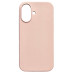 Накладка (з мікрофіброю) NO LOGO для iPhone 16- рожевий пісок