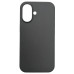 Накладка (з мікрофіброю) NO LOGO для iPhone 16- темно-сірий