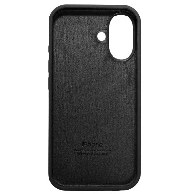 Накладка (з мікрофіброю) NO LOGO для iPhone 16- чорний